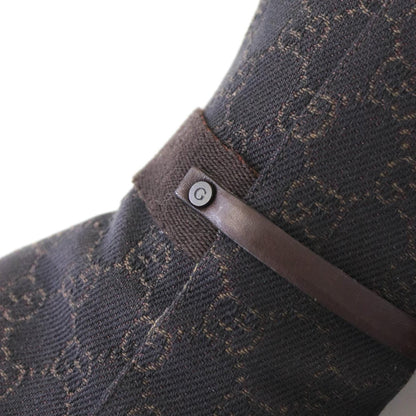 Vintage Gucci by Tom Ford Brown GG Monogram Canvas Ankle Boots Heels / 36.5 (US 6.5)