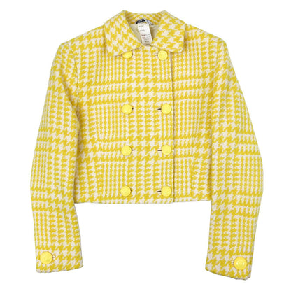 Vintage F/W 1995 Gianni Versace Couture Runway Wool Cropped Blazer Skirt Suit / IT 38 (XS)