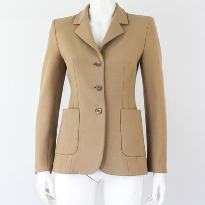 Vintage F/W 1996 Prada Beige Tan Wool Blazer / IT 40 (XS-S)