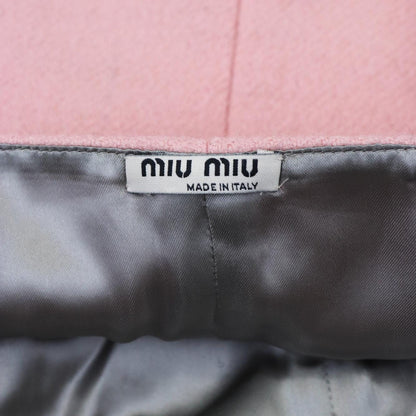 Vintage 2000s Miu Miu Prada Baby Pink Wool Mohair Bustier Top / IT 42 (S)