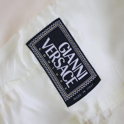 Vintage F/W 1995 Gianni Versace Couture Runway Wool Cropped Blazer Skirt Suit / IT 38 (XS)
