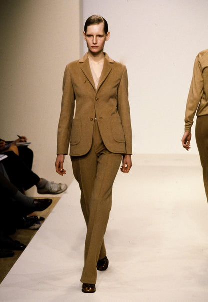 Vintage F/W 1996 Prada Beige Tan Wool Blazer / IT 40 (XS-S)