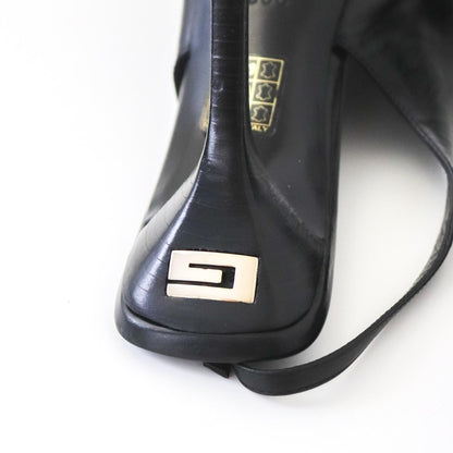 Vintage Gucci by Tom Ford Black Leather Classic Pumps G Letter Logo / 36 (US 6)