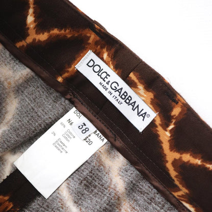 Vintage 2000s Dolce&Gabbana Giraffe Print Cropped Capri Pants / IT 38 (XS)