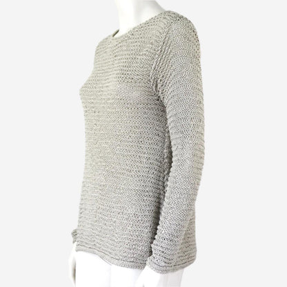 Vintage S/S 1994 Calvin Klein Collection Ivory Silk Knit Sweater / S