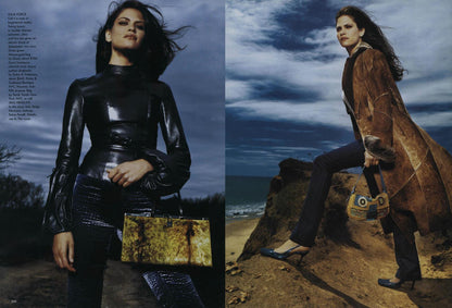 Vintage F/W 1999 Dolce&Gabbana Python Leather Snakeskin Square Toe Slingback Heels / 37.5 (US 7.5)