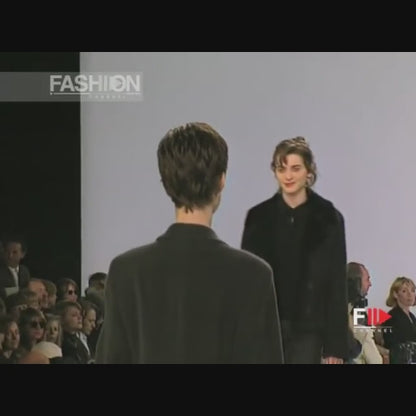 Vintage F/W 1994 Calvin Klein Collection Brown Lambskin Shearling Jacket / M