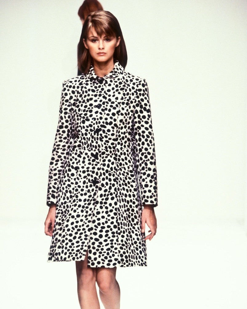 Vintage F/W 1995 Prada Dalmatian Print Pony Hair Runway Jacket / IT 40 (XS-S)