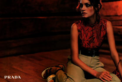 Vintage S/S 1997 Prada Beige Floral Vine Leaf Applique Wedge Sandals / 35 (US 5)