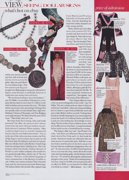 Vintage 2005 Calvin Klein Collection Leather Baguette Bag